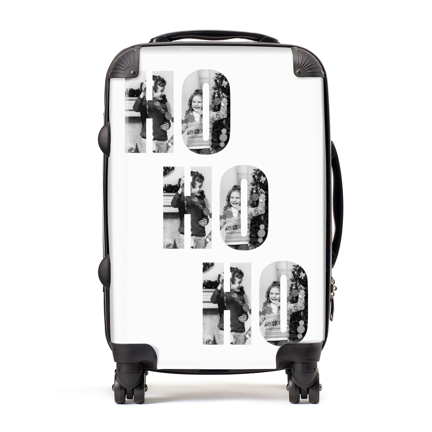 Ho Ho Ho Photo Upload Christmas Suitcase