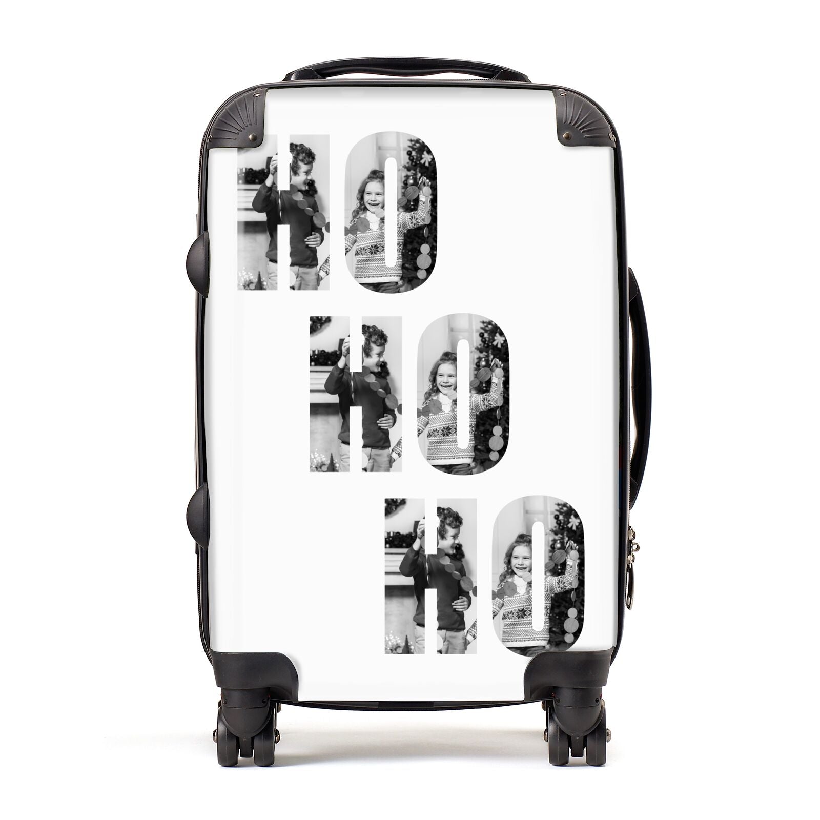 Ho Ho Ho Photo Upload Christmas Suitcase