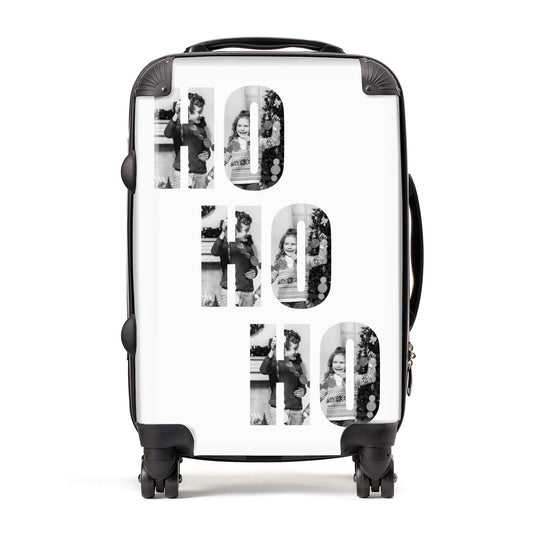 Ho Ho Ho Photo Upload Christmas Suitcase
