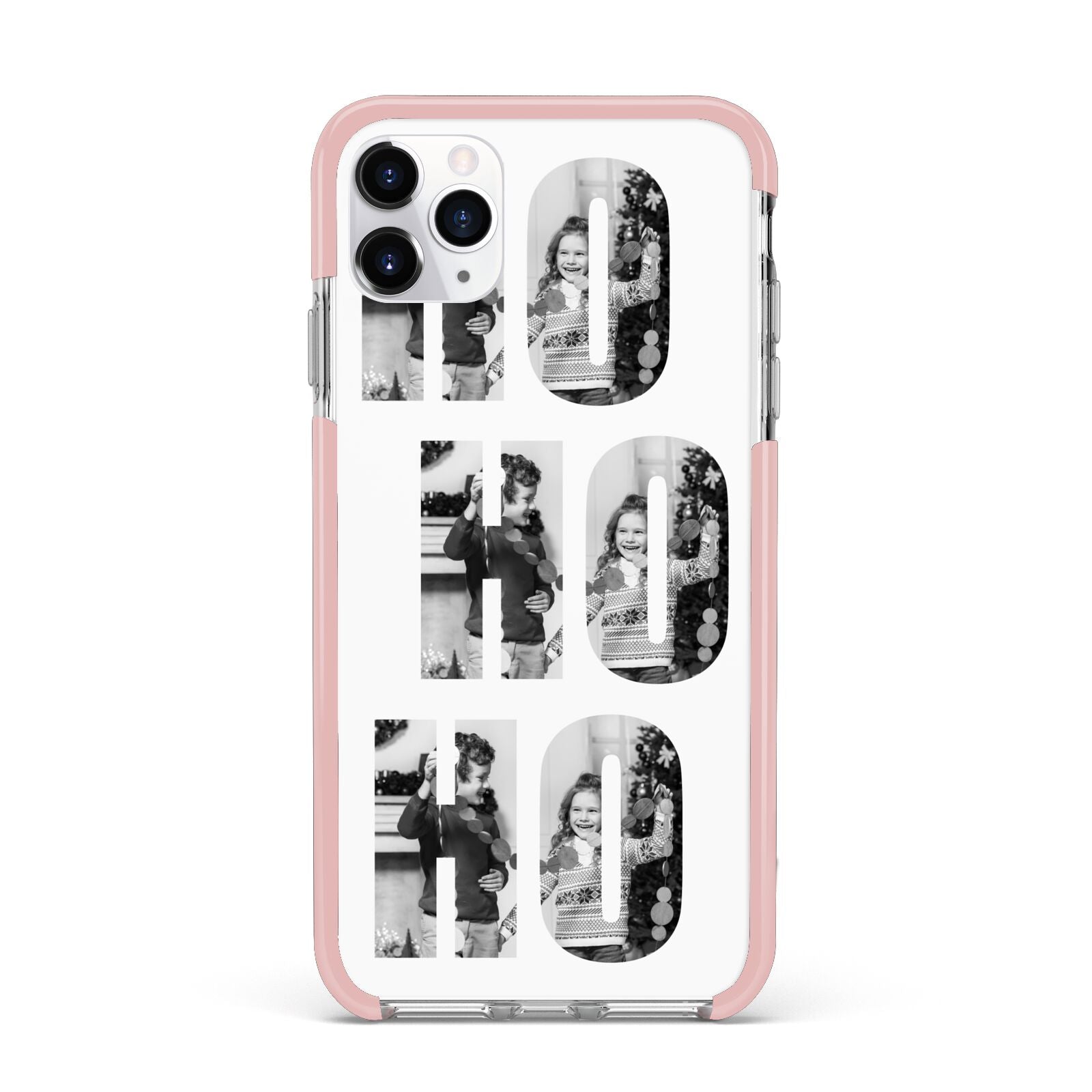 Ho Ho Ho Photo Upload Christmas iPhone 11 Pro Max Impact Pink Edge Case
