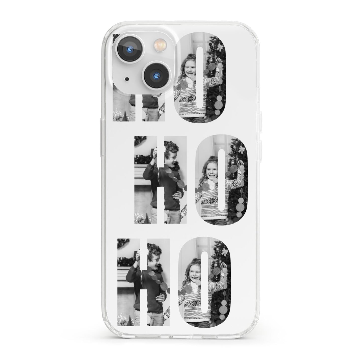 Ho Ho Ho Photo Upload Christmas iPhone 13 Clear Bumper Case