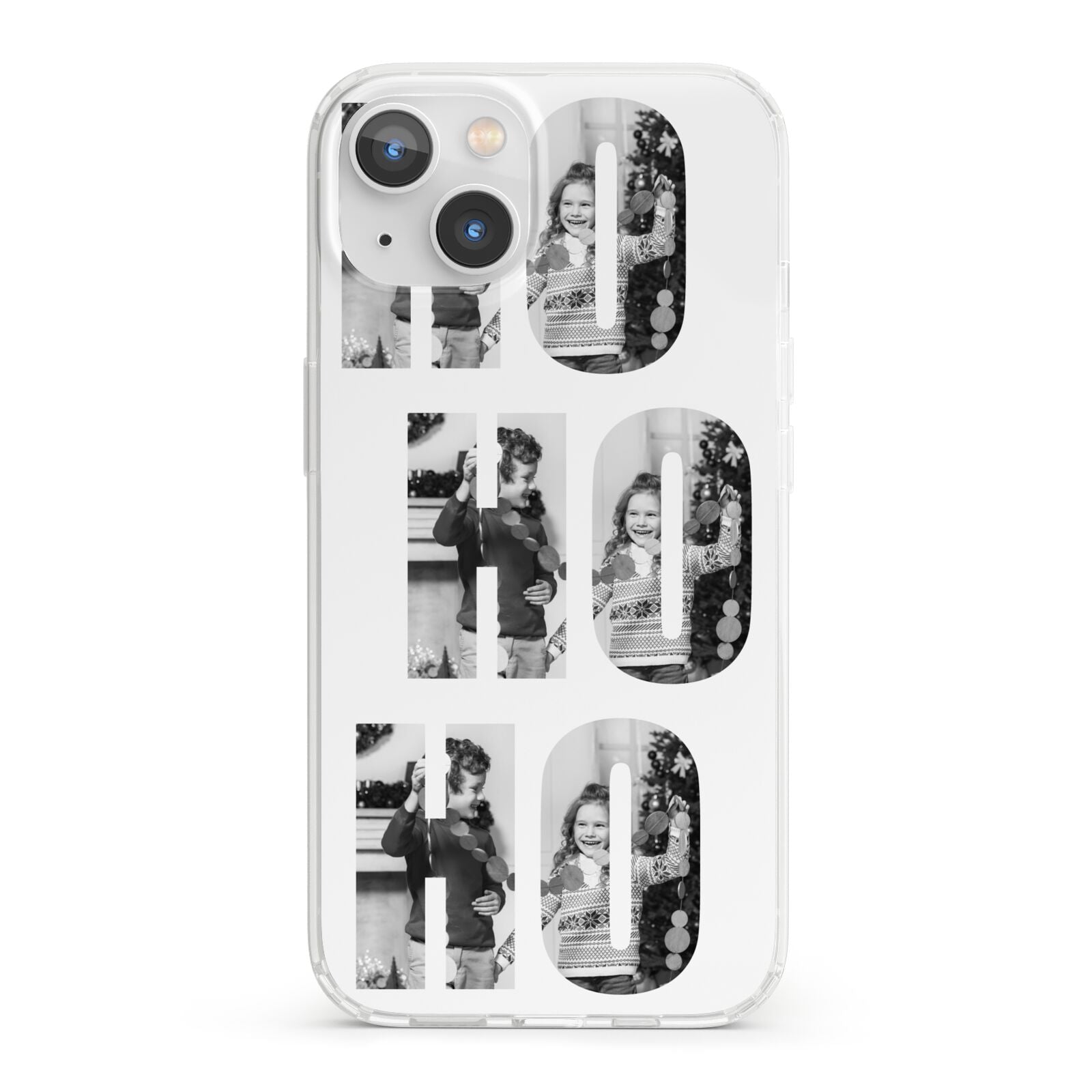 Ho Ho Ho Photo Upload Christmas iPhone 13 Clear Bumper Case