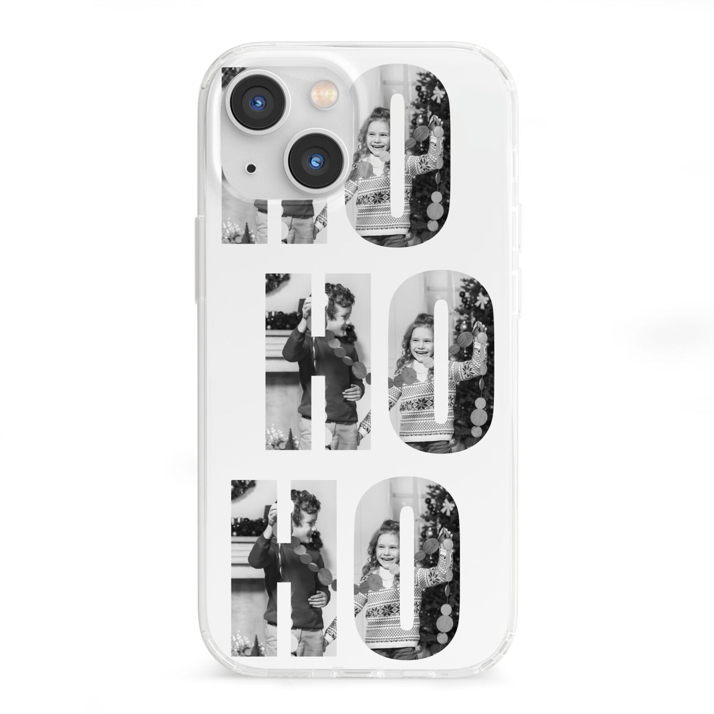 Ho Ho Ho Photo Upload Christmas iPhone 13 Mini Clear Bumper Case