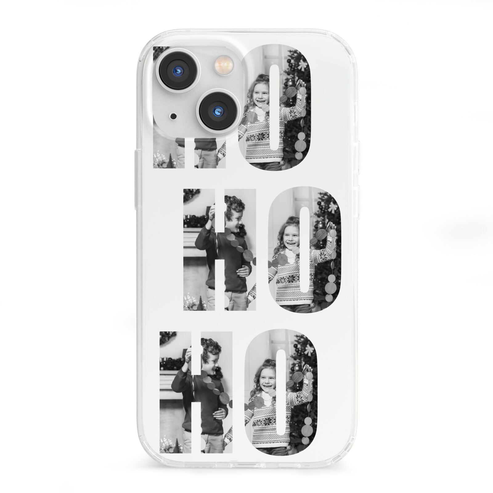 Ho Ho Ho Photo Upload Christmas iPhone 13 Mini Clear Bumper Case