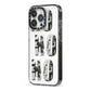 Ho Ho Ho Photo Upload Christmas iPhone 13 Pro Black Impact Case Side Angle on Silver phone