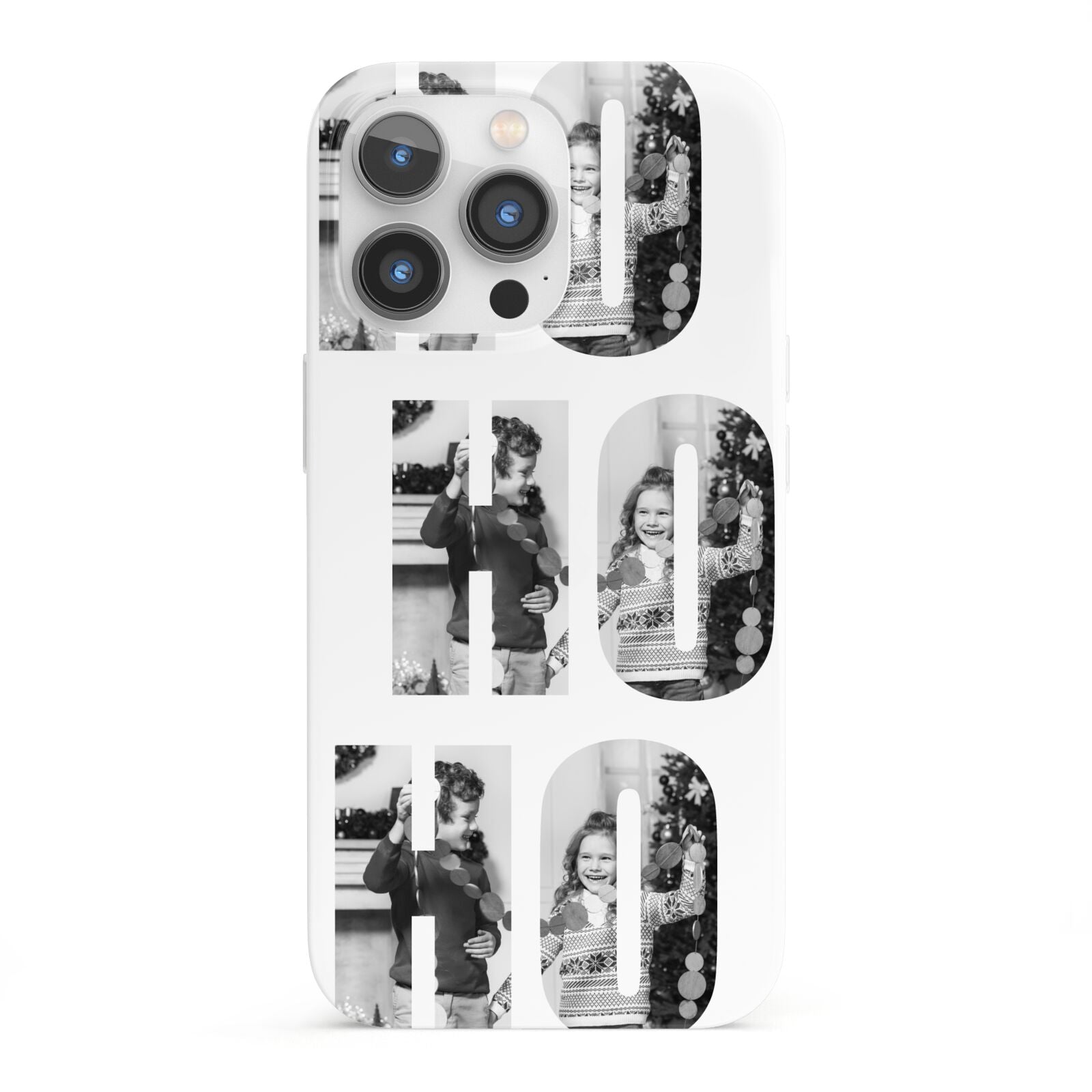 Ho Ho Ho Photo Upload Christmas iPhone 13 Pro Full Wrap 3D Snap Case