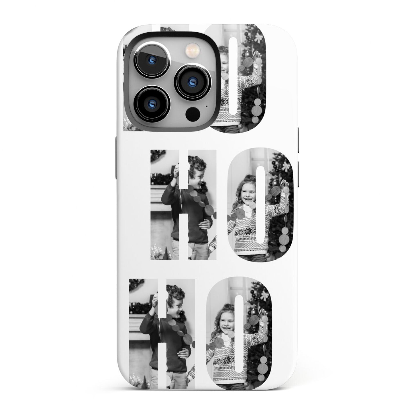 Ho Ho Ho Photo Upload Christmas iPhone 13 Pro Full Wrap 3D Tough Case