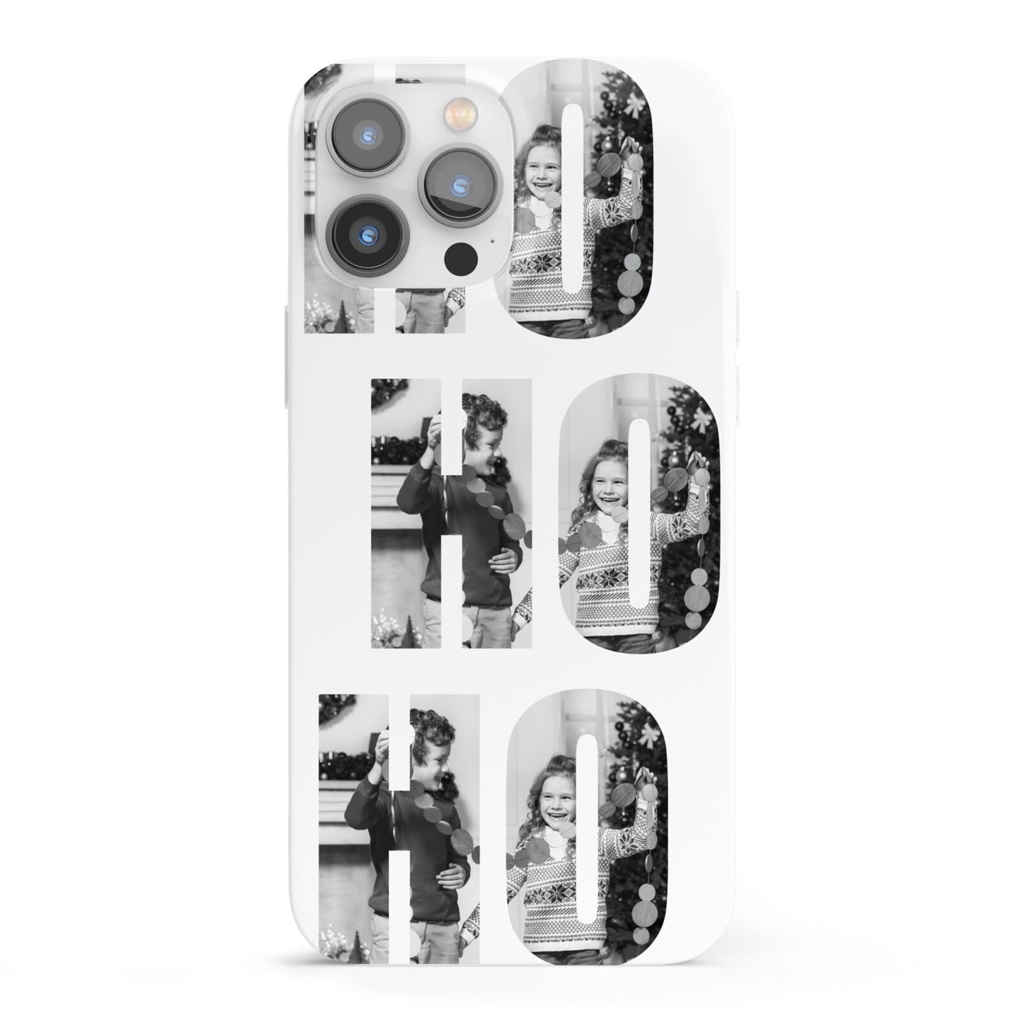 Ho Ho Ho Photo Upload Christmas iPhone 13 Pro Max Full Wrap 3D Snap Case