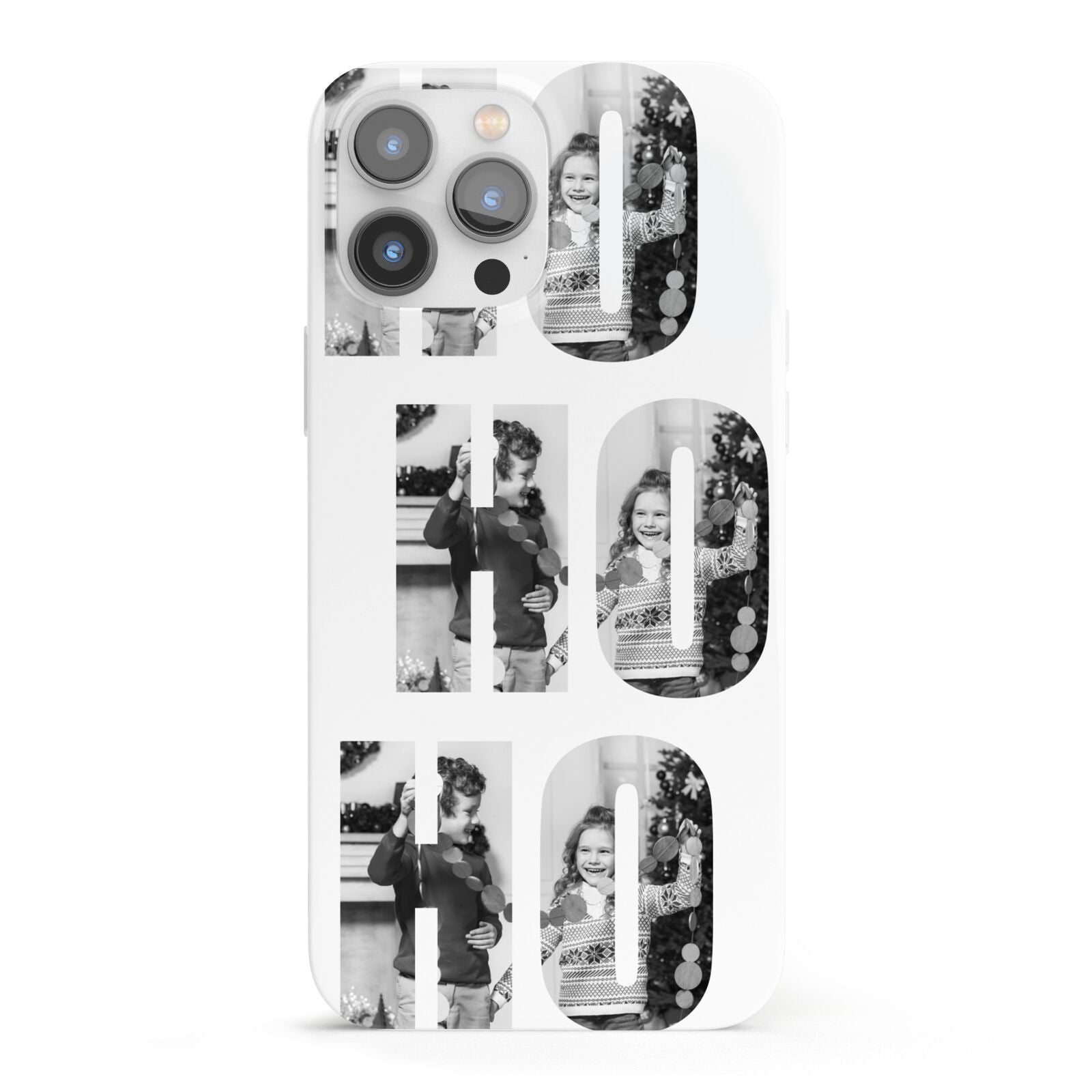 Ho Ho Ho Photo Upload Christmas iPhone 13 Pro Max Full Wrap 3D Snap Case