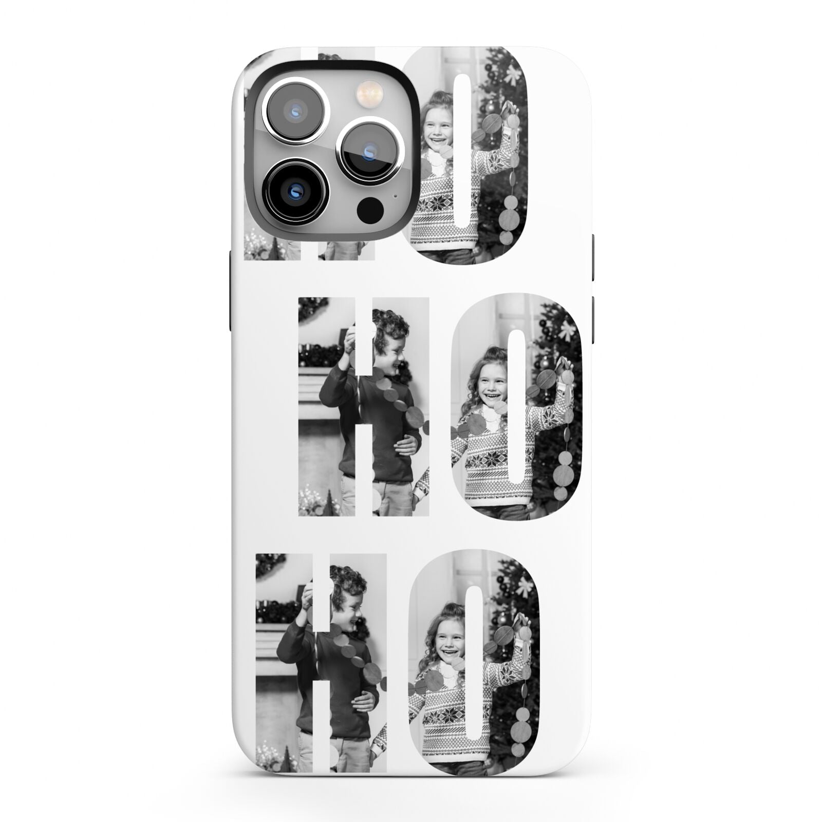 Ho Ho Ho Photo Upload Christmas iPhone 13 Pro Max Full Wrap 3D Tough Case