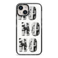 Ho Ho Ho Photo Upload Christmas iPhone 14 Black Impact Case on Silver phone