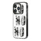 Ho Ho Ho Photo Upload Christmas iPhone 14 Pro Black Impact Case Side Angle on Silver phone