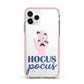 Hocus Pocus Witch Hand Apple iPhone 11 Pro in Silver with Pink Impact Case