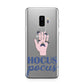 Hocus Pocus Witch Hand Samsung Galaxy S9 Plus Case on Silver phone