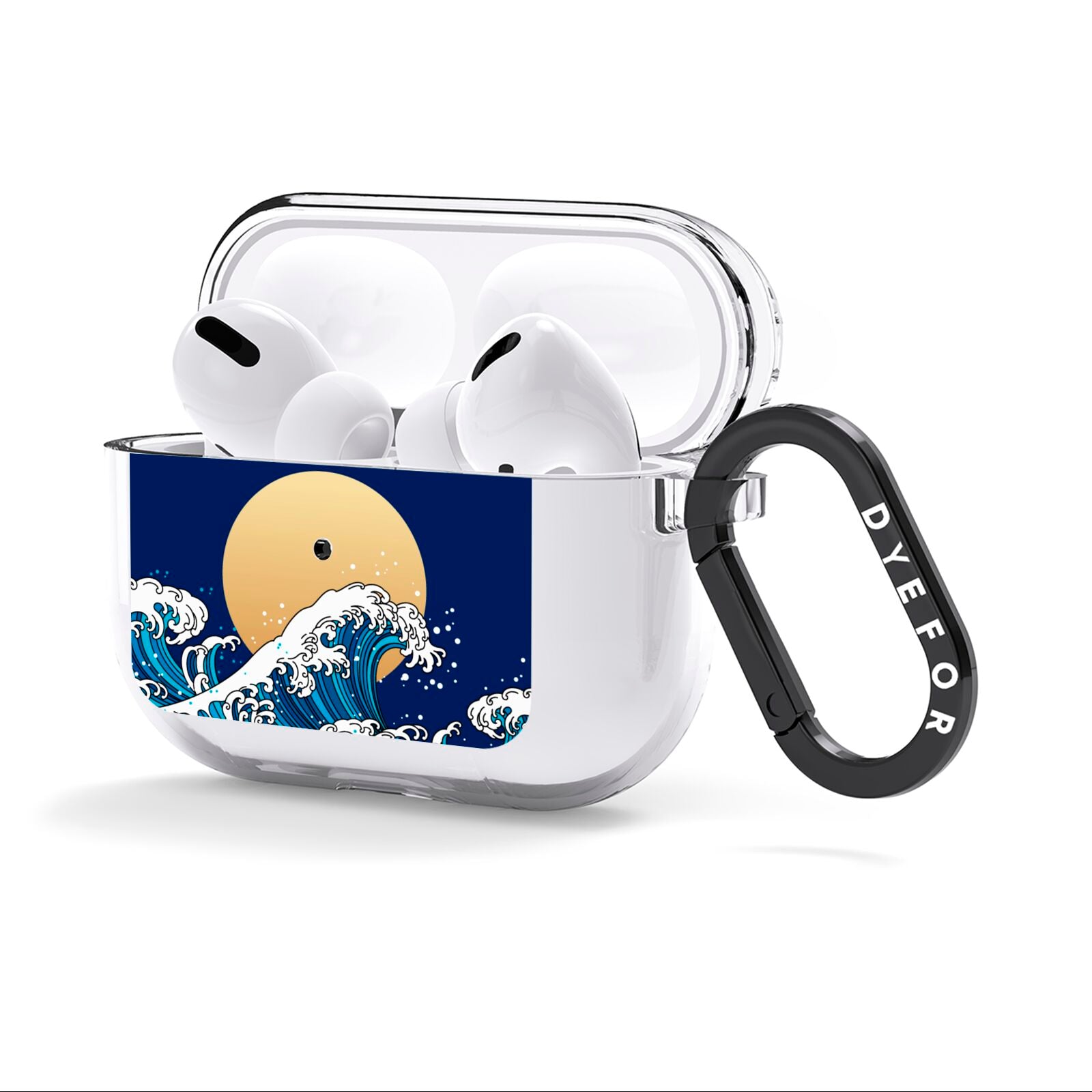 Hokusai Japanese Waves AirPods Clear Case 3rd Gen Side Image
