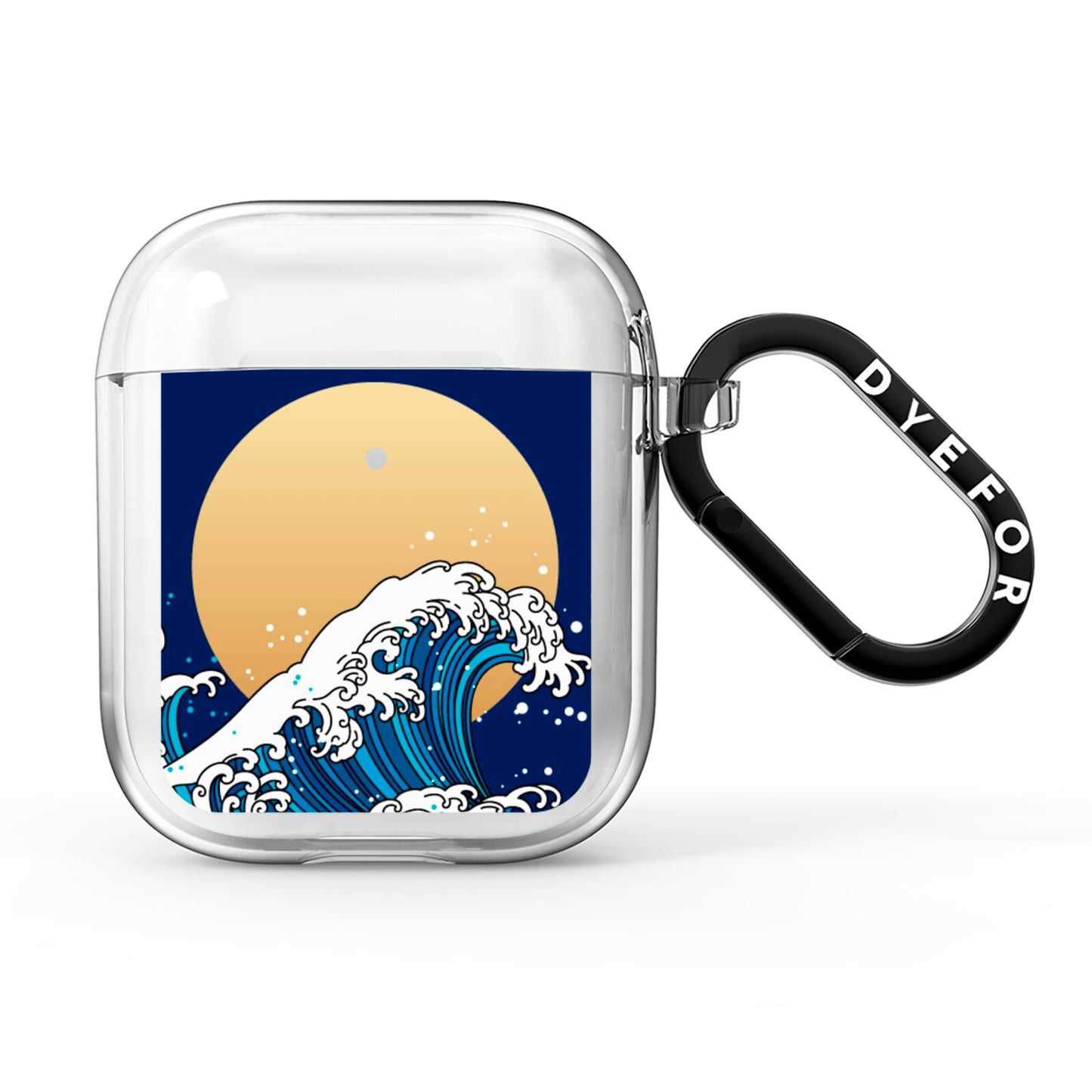 Hokusai Japanese Waves AirPods Clear Case