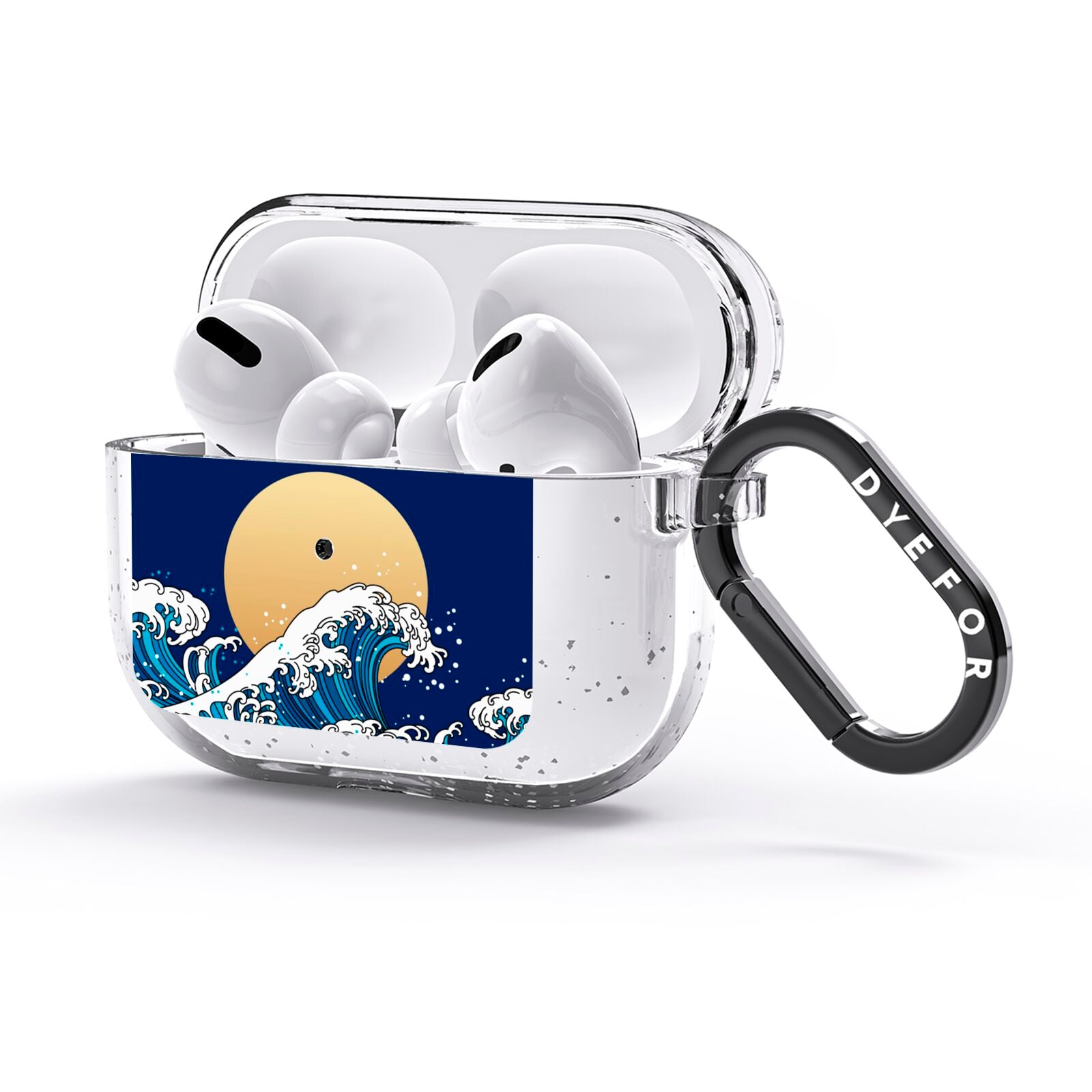 Hokusai Japanese Waves AirPods Glitter Case 3rd Gen Side Image