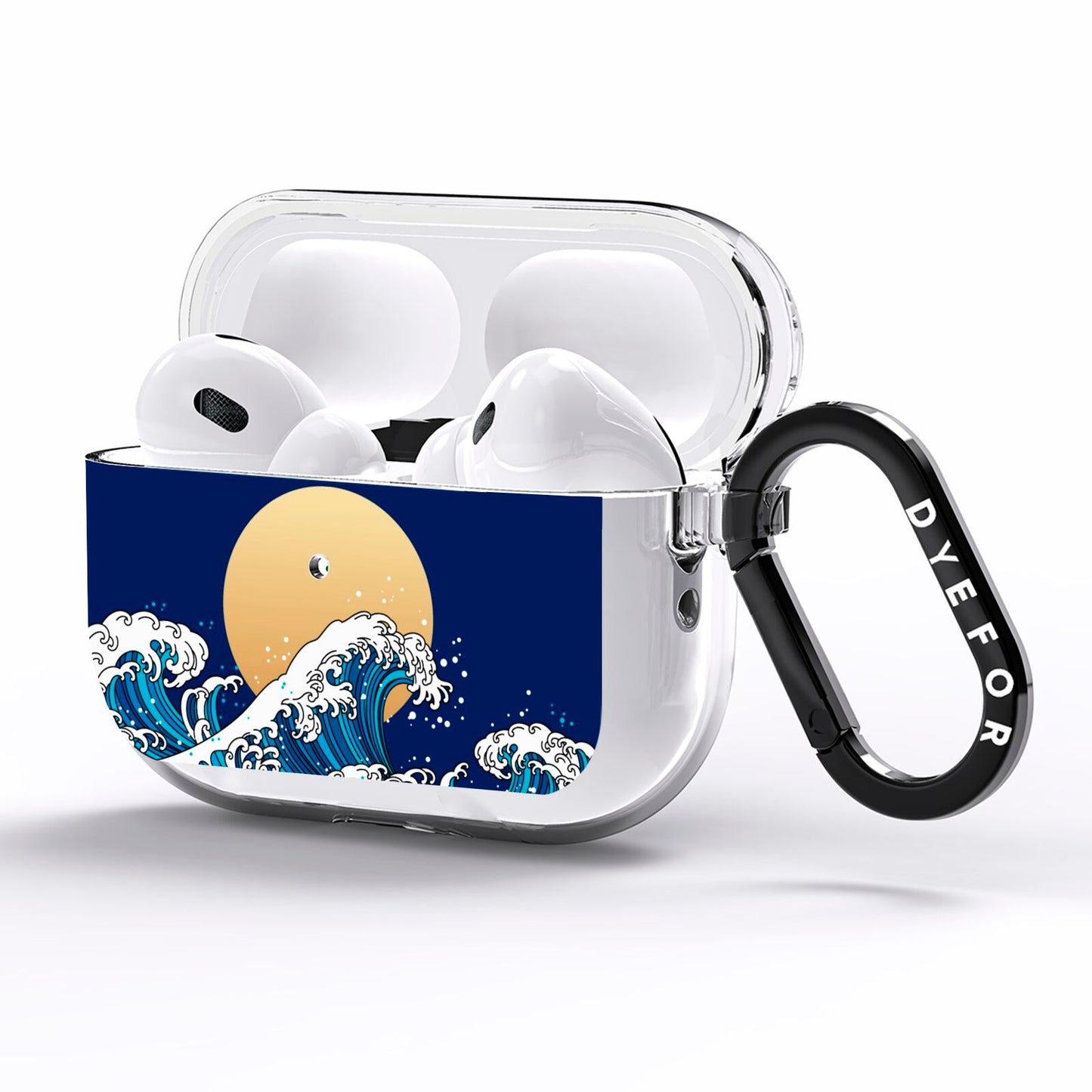 Hokusai Japanese Waves AirPods Pro Clear Case Side Image