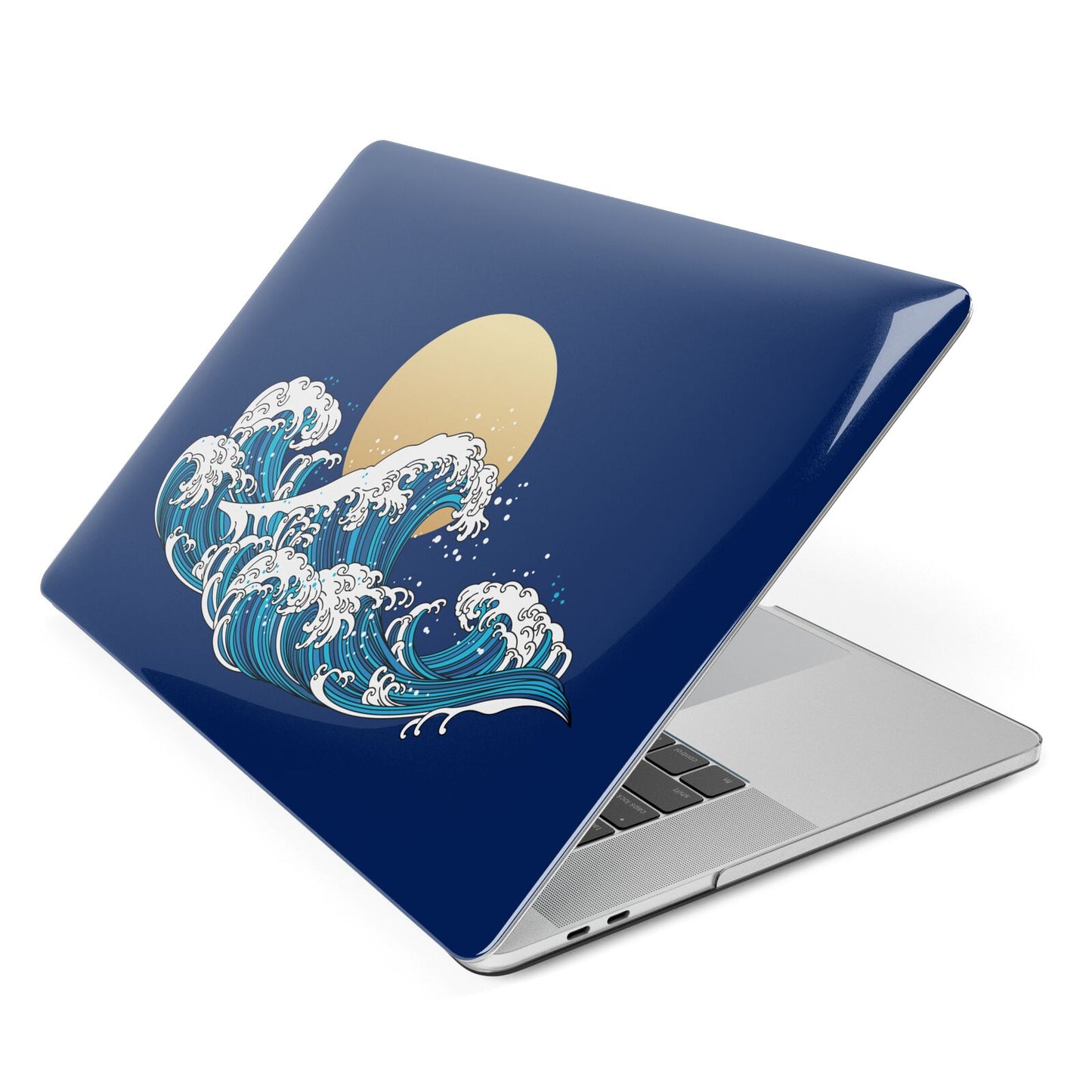 Hokusai Japanese Waves Apple MacBook Case Side View