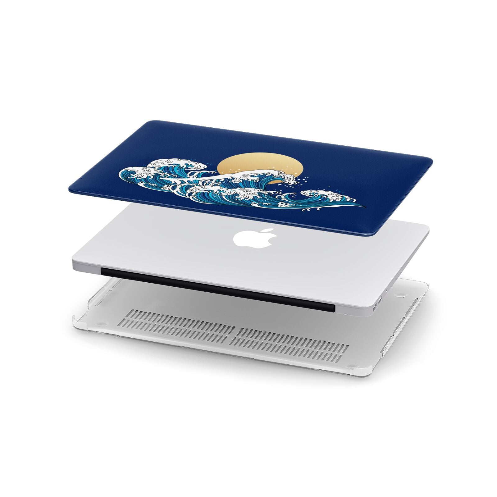 Hokusai Japanese Waves Apple MacBook Case in Detail