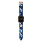 Hokusai Japanese Waves Apple Watch Strap with Gold Hardware