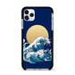 Hokusai Japanese Waves Apple iPhone 11 Pro Max in Silver with Black Impact Case