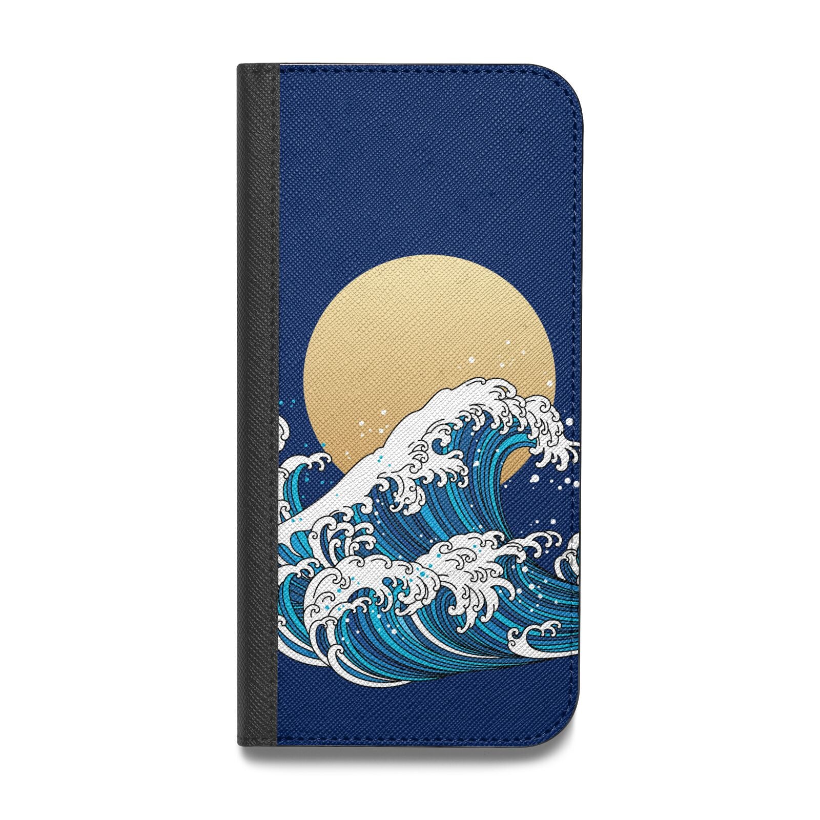 Hokusai Japanese Waves Vegan Leather Flip Samsung Case