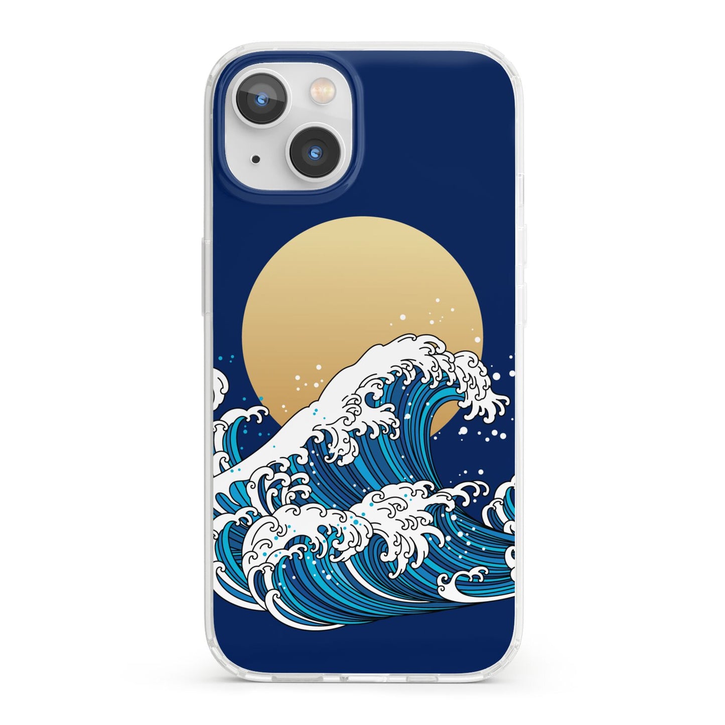Hokusai Japanese Waves iPhone 13 Clear Bumper Case