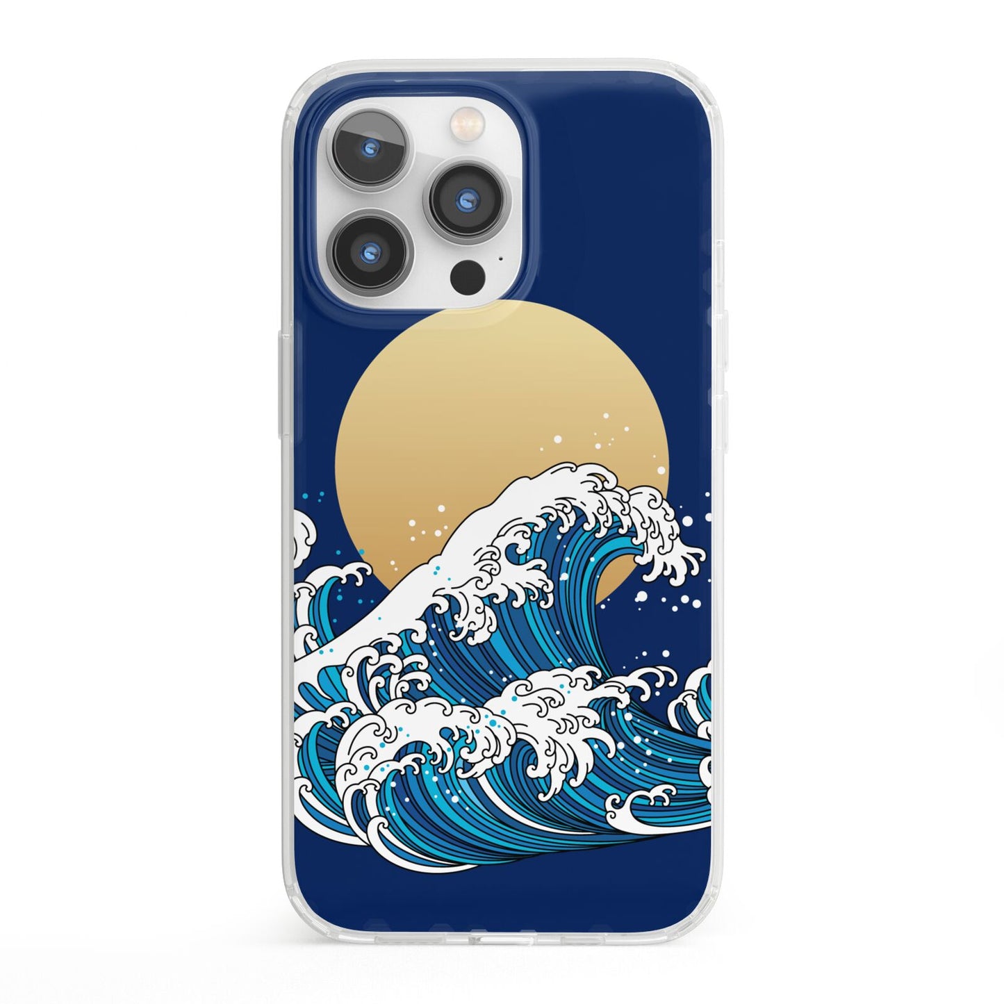Hokusai Japanese Waves iPhone 13 Pro Clear Bumper Case
