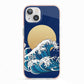 Hokusai Japanese Waves iPhone 13 TPU Impact Case with Pink Edges