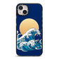 Hokusai Japanese Waves iPhone 14 Plus Black Impact Case on Silver phone