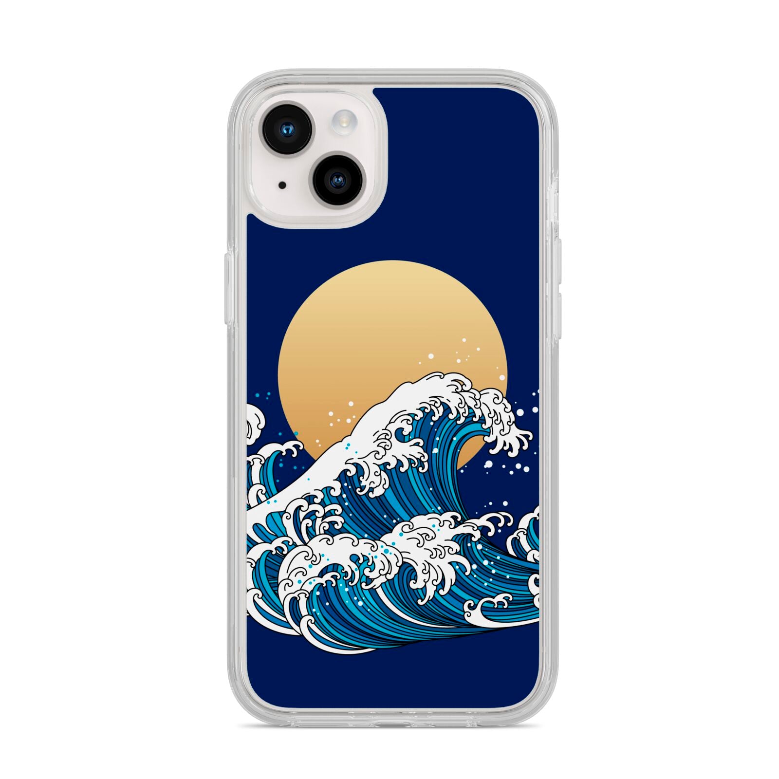 Hokusai Japanese Waves iPhone 14 Plus Clear Tough Case Starlight