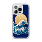 Hokusai Japanese Waves iPhone 14 Pro Glitter Tough Case Silver