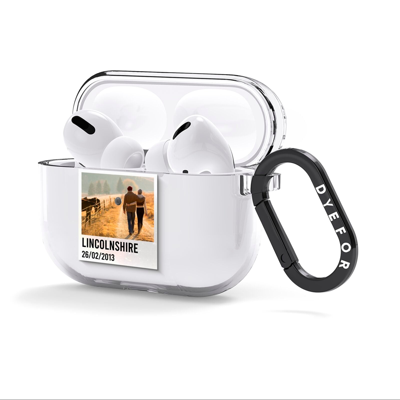 Holiday Memory Personalised Photo AirPods Clear Case 3rd Gen Side Image