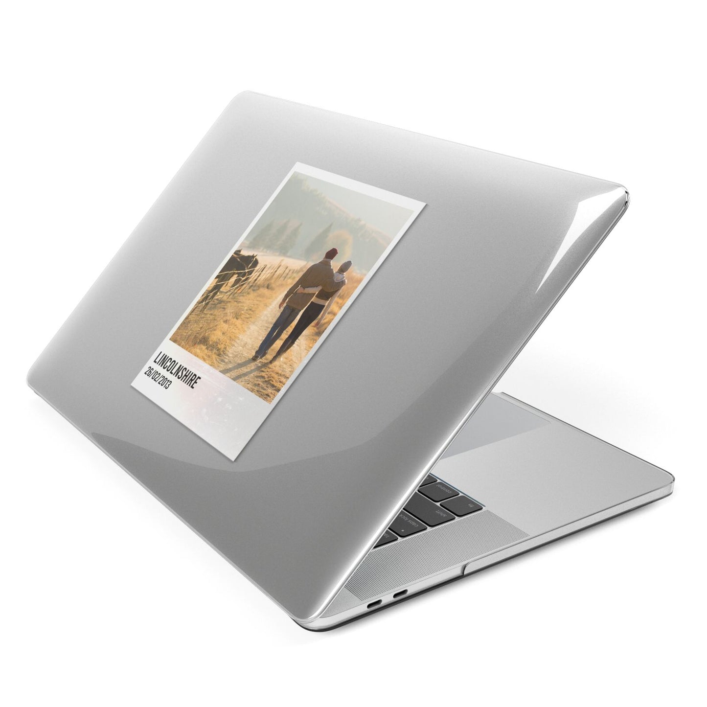 Holiday Memory Personalised Photo Apple MacBook Case Side View