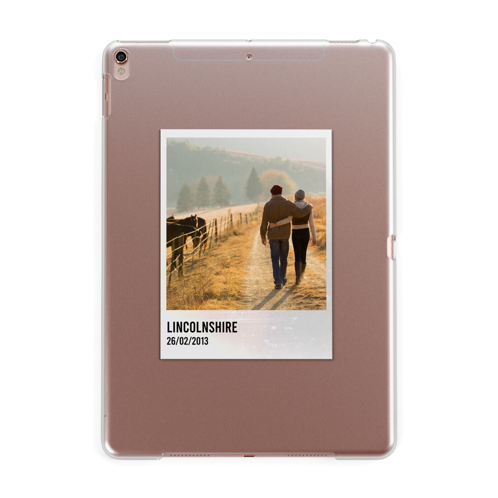 Holiday Memory Personalised Photo Apple iPad Rose Gold Case