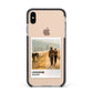 Holiday Memory Personalised Photo Apple iPhone Xs Max Impact Case Black Edge on Gold Phone