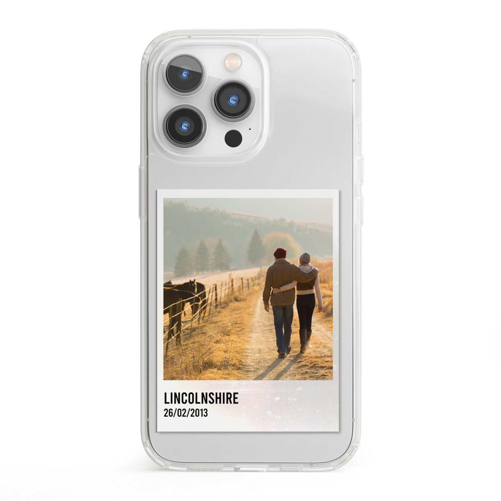 Holiday Memory Personalised Photo iPhone 13 Pro Clear Bumper Case