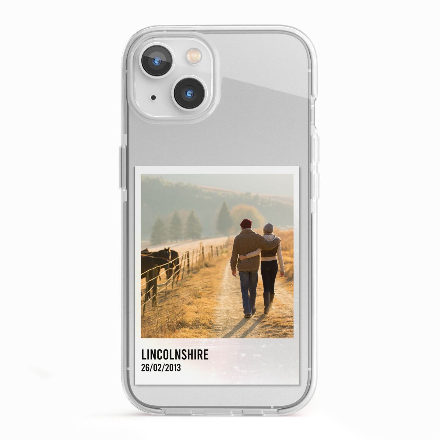 Holiday Memory Personalised Photo iPhone 13 TPU Impact Case with White Edges