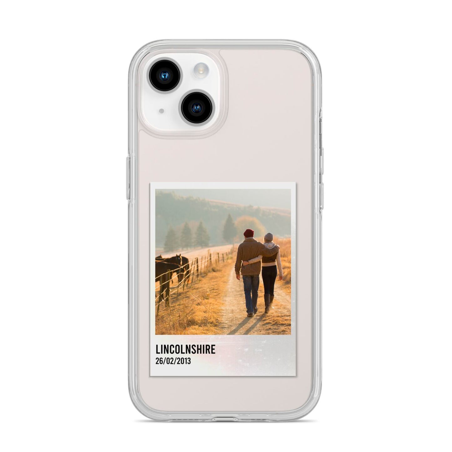 Holiday Memory Personalised Photo iPhone 14 Clear Tough Case Starlight