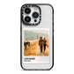 Holiday Memory Personalised Photo iPhone 14 Pro Black Impact Case on Silver phone