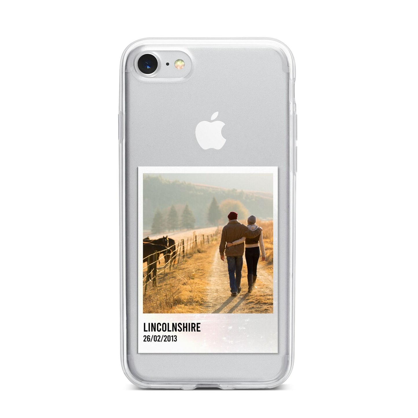 Holiday Memory Personalised Photo iPhone 7 Bumper Case on Silver iPhone