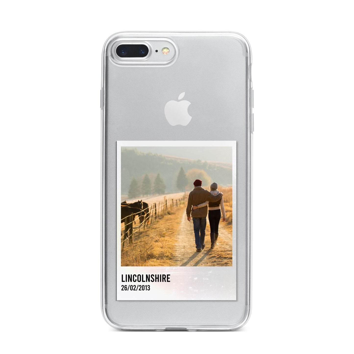 Holiday Memory Personalised Photo iPhone 7 Plus Bumper Case on Silver iPhone