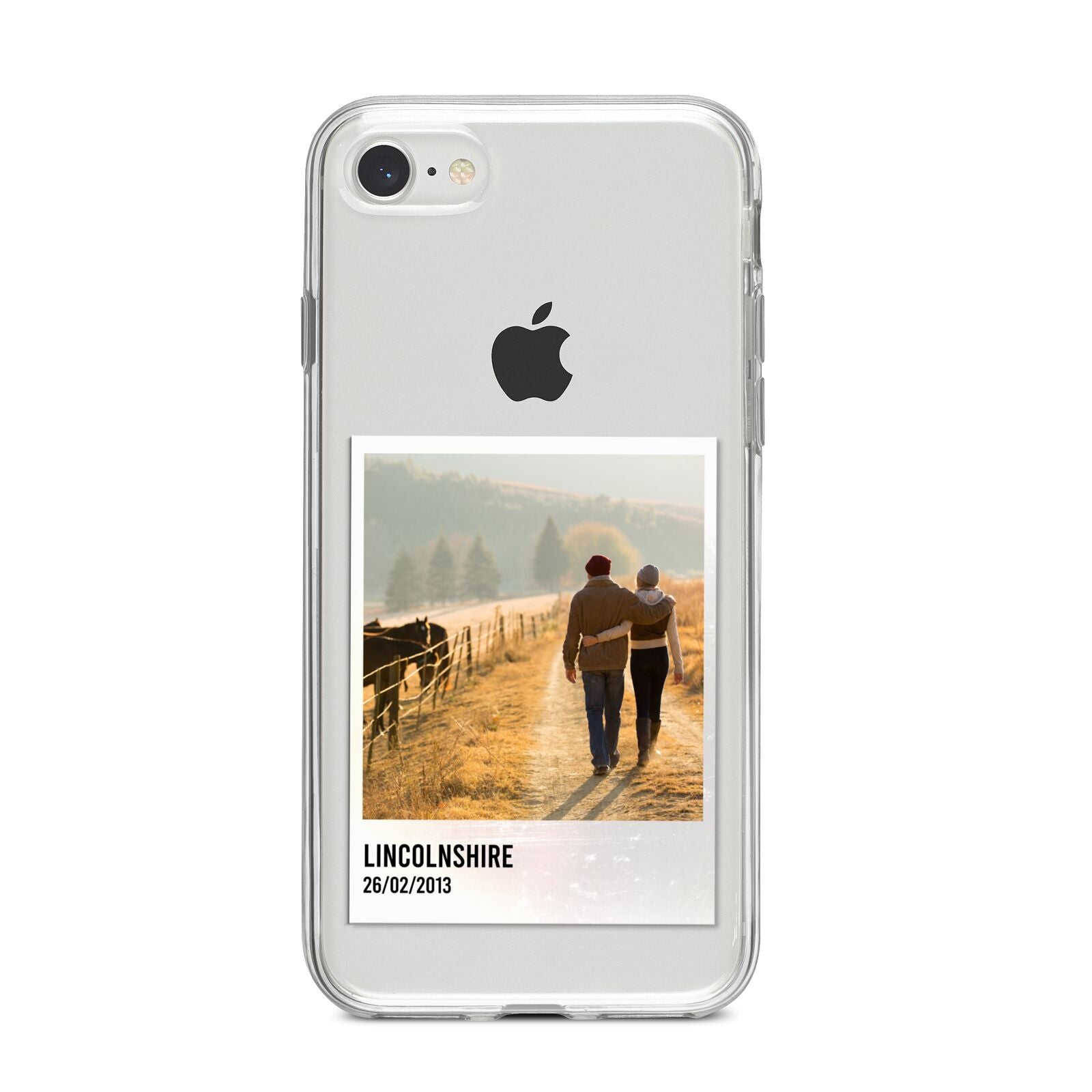 Holiday Memory Personalised Photo iPhone 8 Bumper Case on Silver iPhone