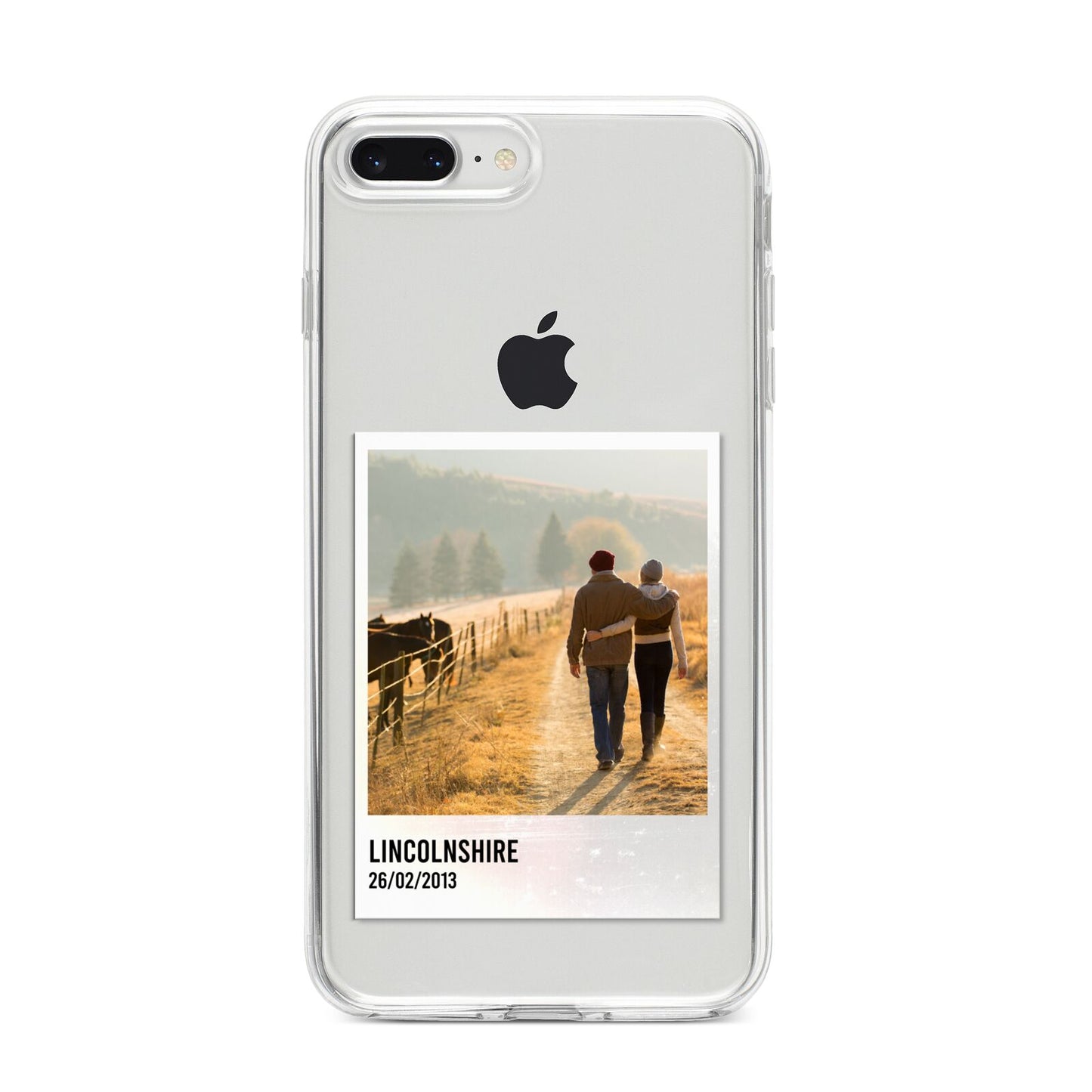 Holiday Memory Personalised Photo iPhone 8 Plus Bumper Case on Silver iPhone