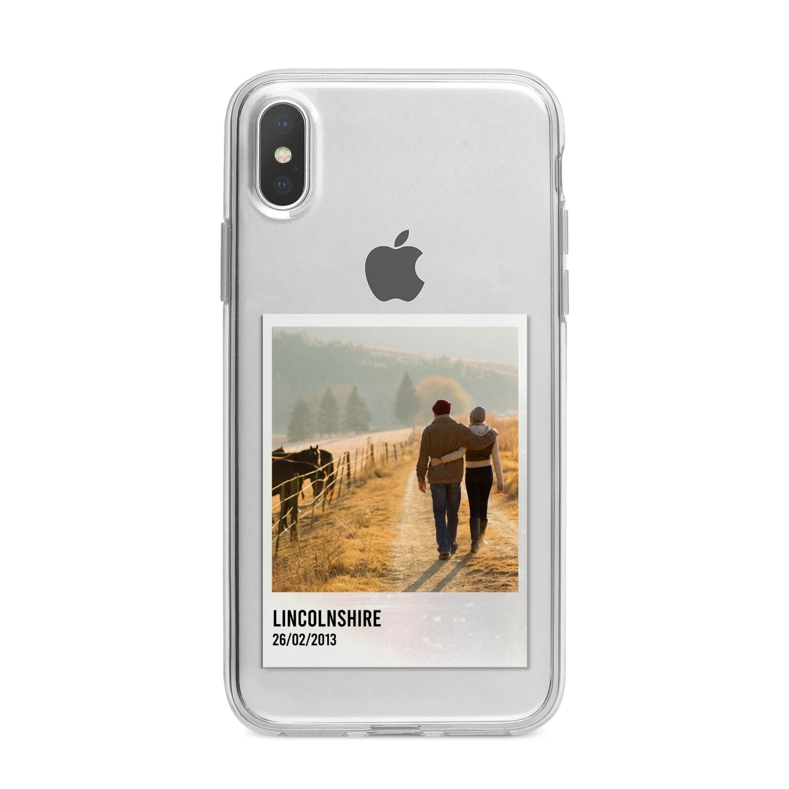 Holiday Memory Personalised Photo iPhone X Bumper Case on Silver iPhone Alternative Image 1