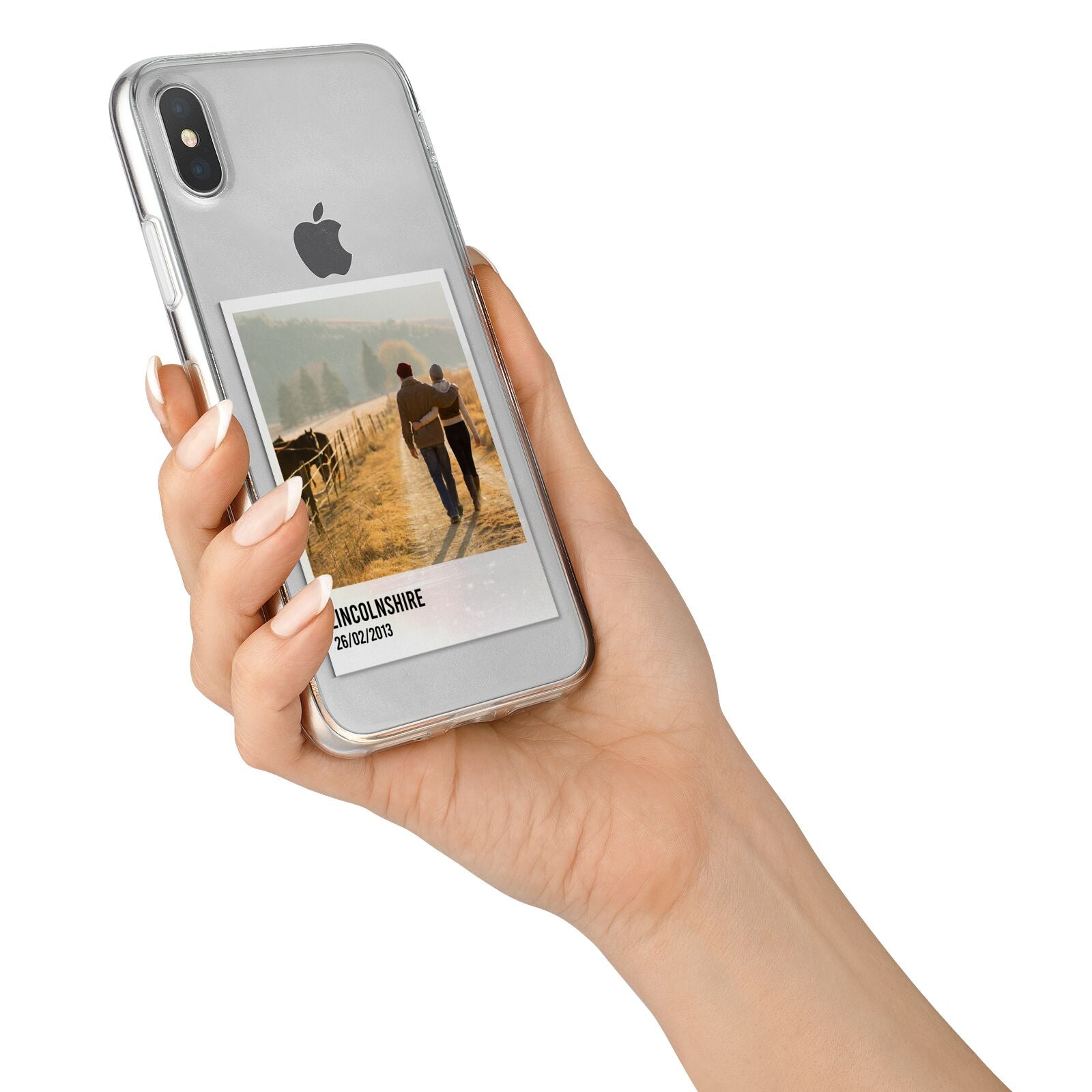 Holiday Memory Personalised Photo iPhone X Bumper Case on Silver iPhone Alternative Image 2