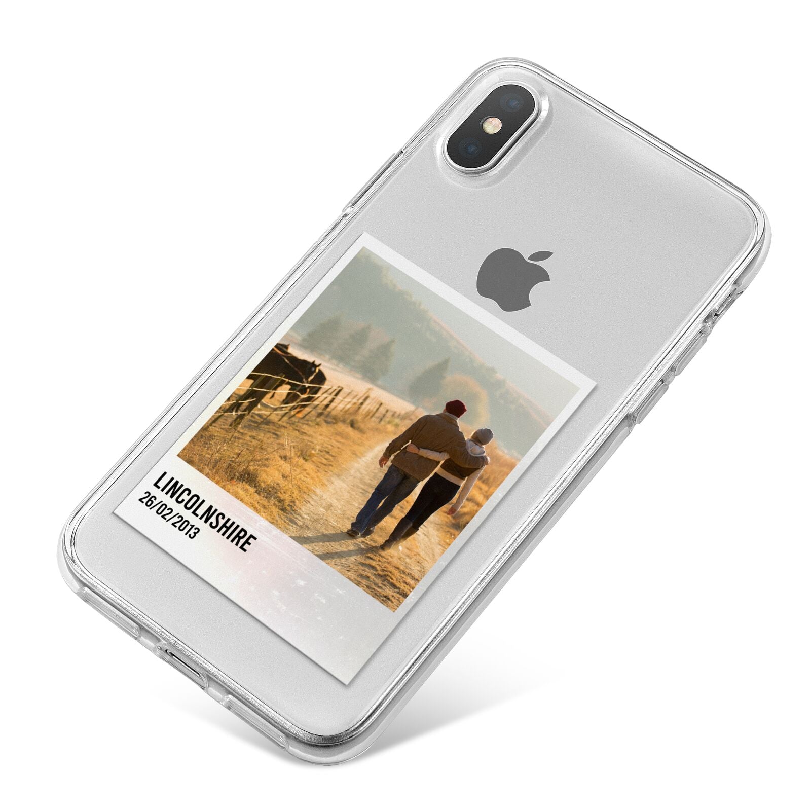 Holiday Memory Personalised Photo iPhone X Bumper Case on Silver iPhone