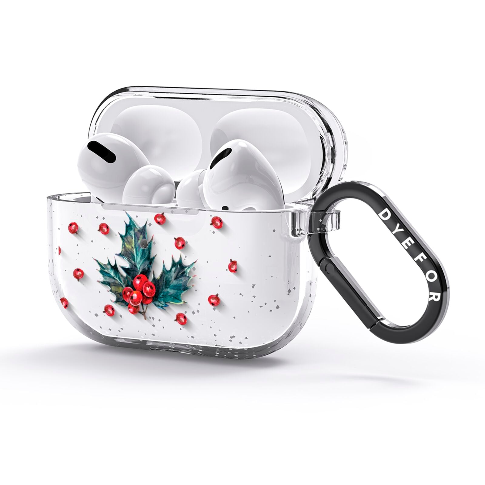 Holly berry AirPods Glitter Case 3rd Gen Side Image