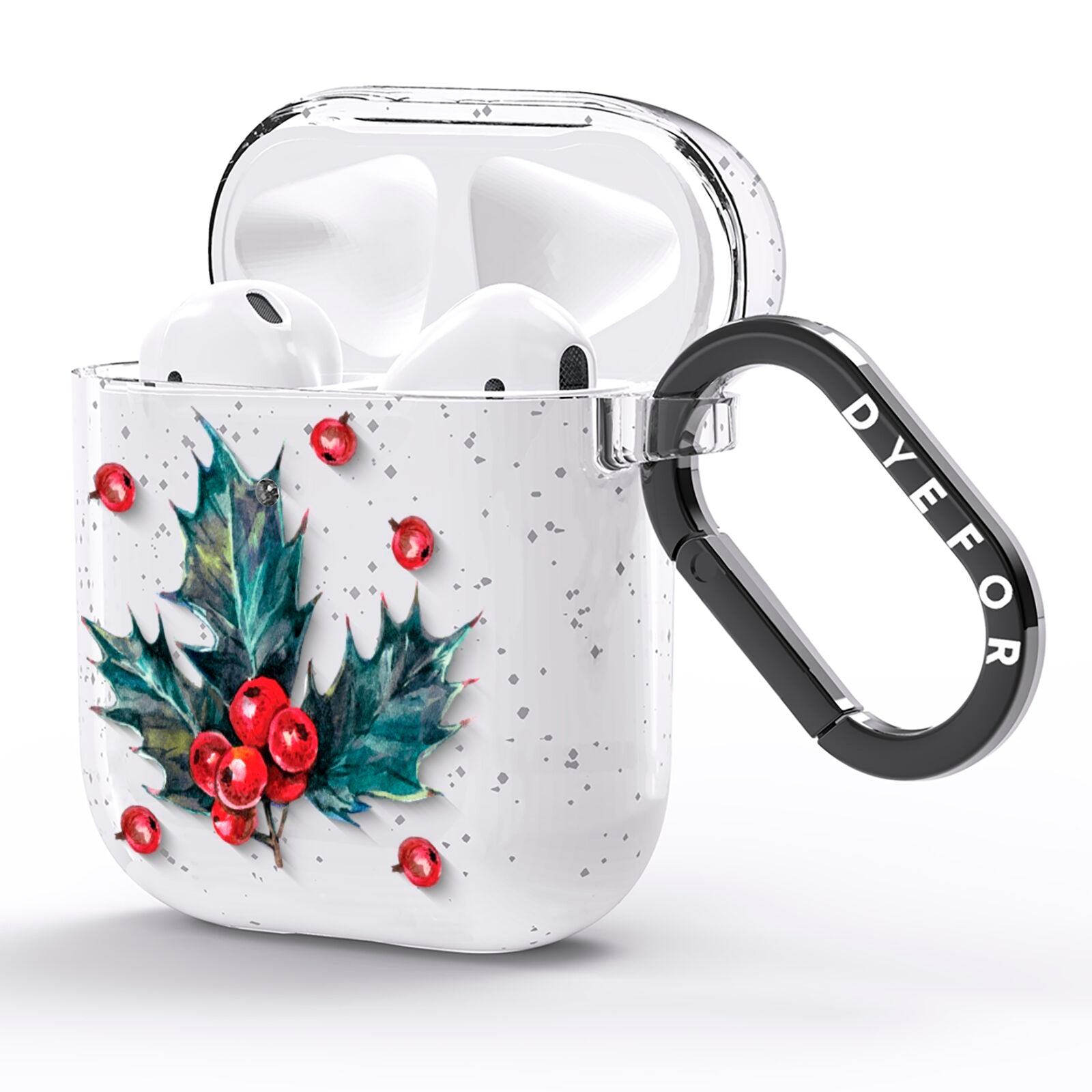 Holly berry AirPods Glitter Case Side Image